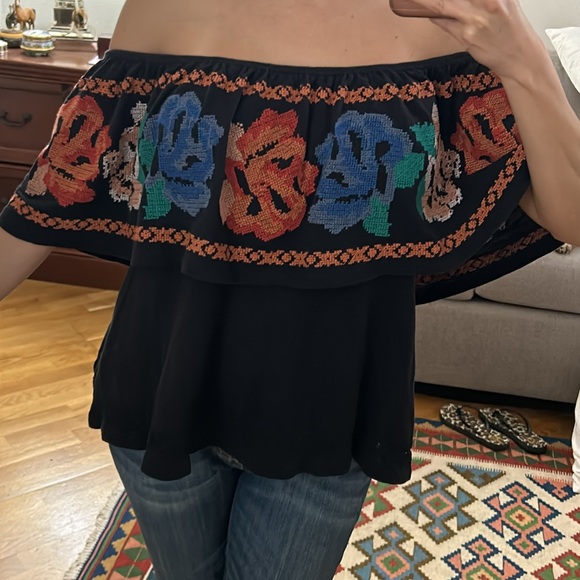 Free People Floral print off the shoulder top - Picture 4 of 4